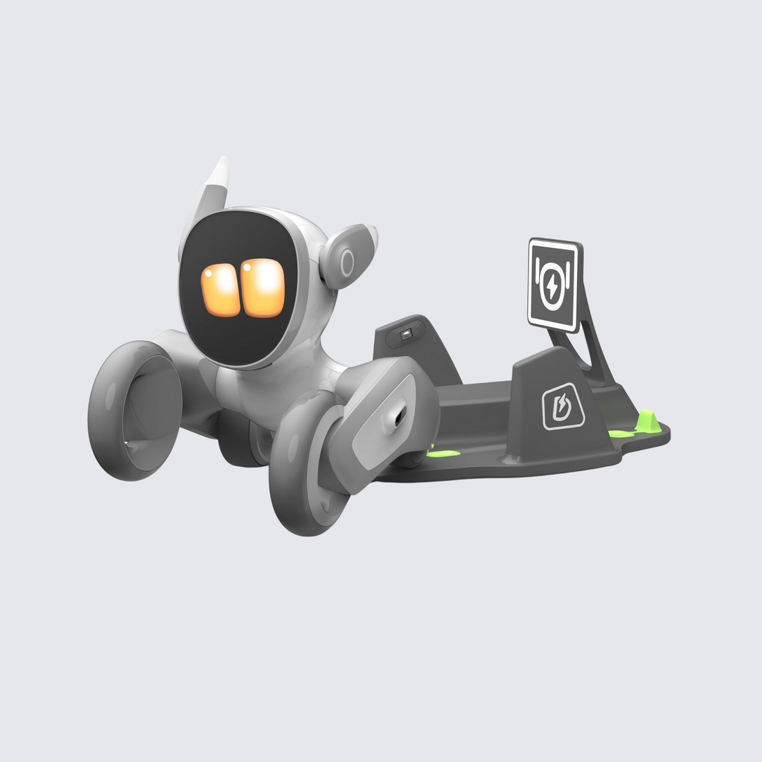 Smart Interactive Robot Pet with Charging Dock – Voice & Motion Activated Companion Toy