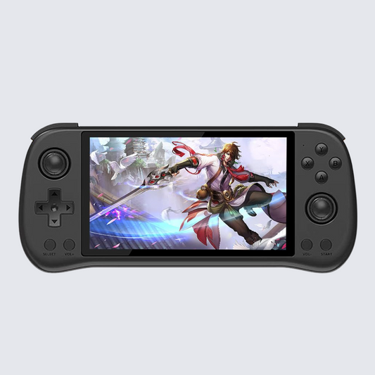 MOUJI X55 Handheld Game Console with 5.5" IPS Screen, HDMI Output, RK3566 CPU, 4000mAh Battery – Retro Portable Console for Kids and Adults (Black)