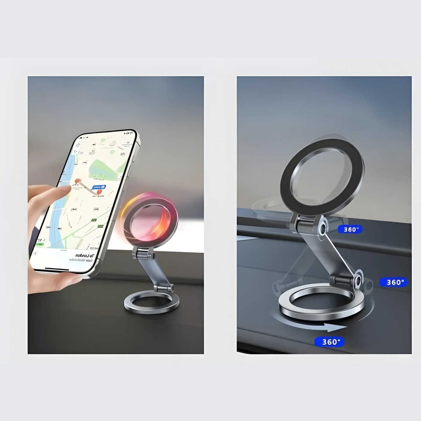 MH-89 Double-Sided Magnetic Phone Holder – Durable Zinc Alloy with Strong Magnets