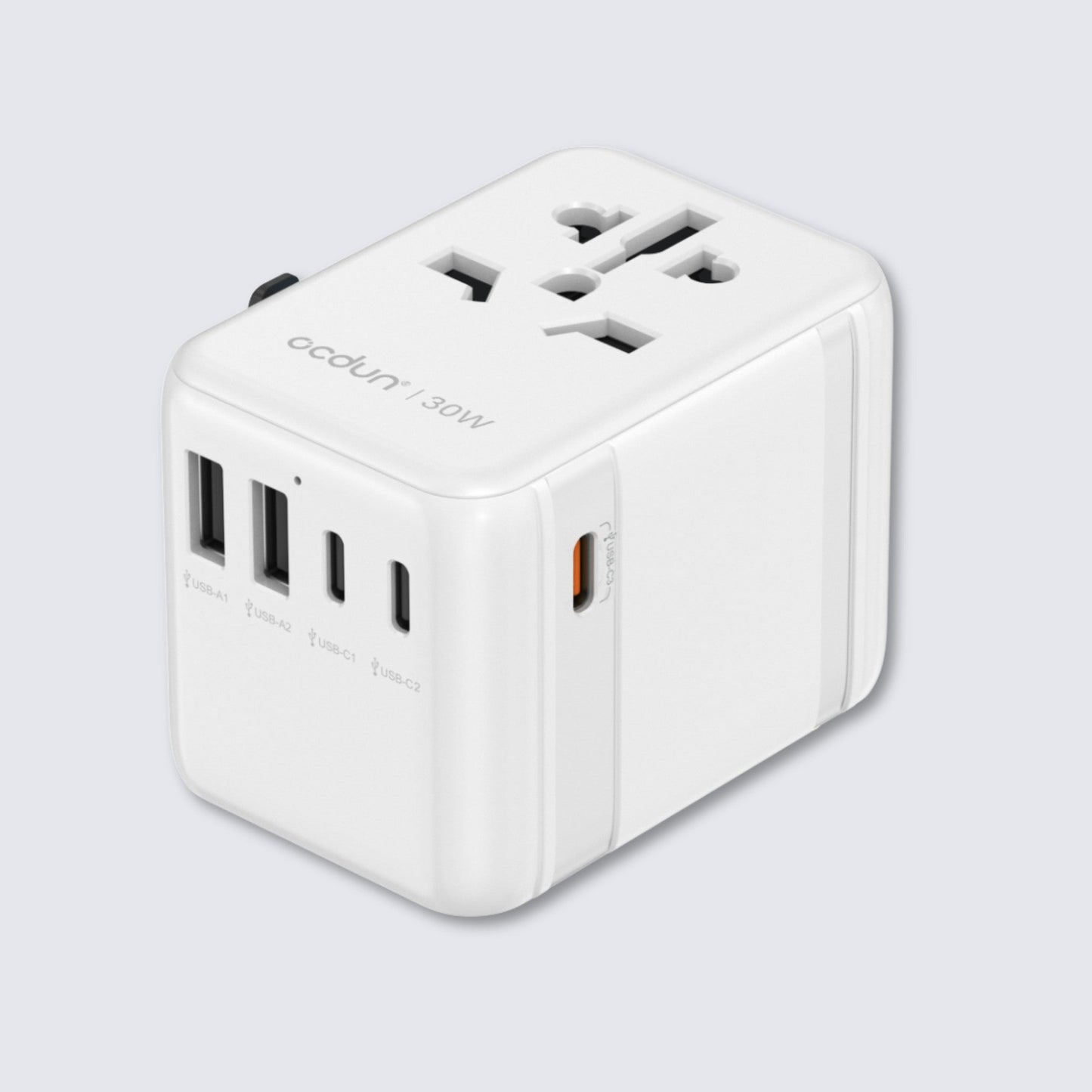 ocdun®  USB Fast Charger | Digital Display 30W Dual Port Compact Plug