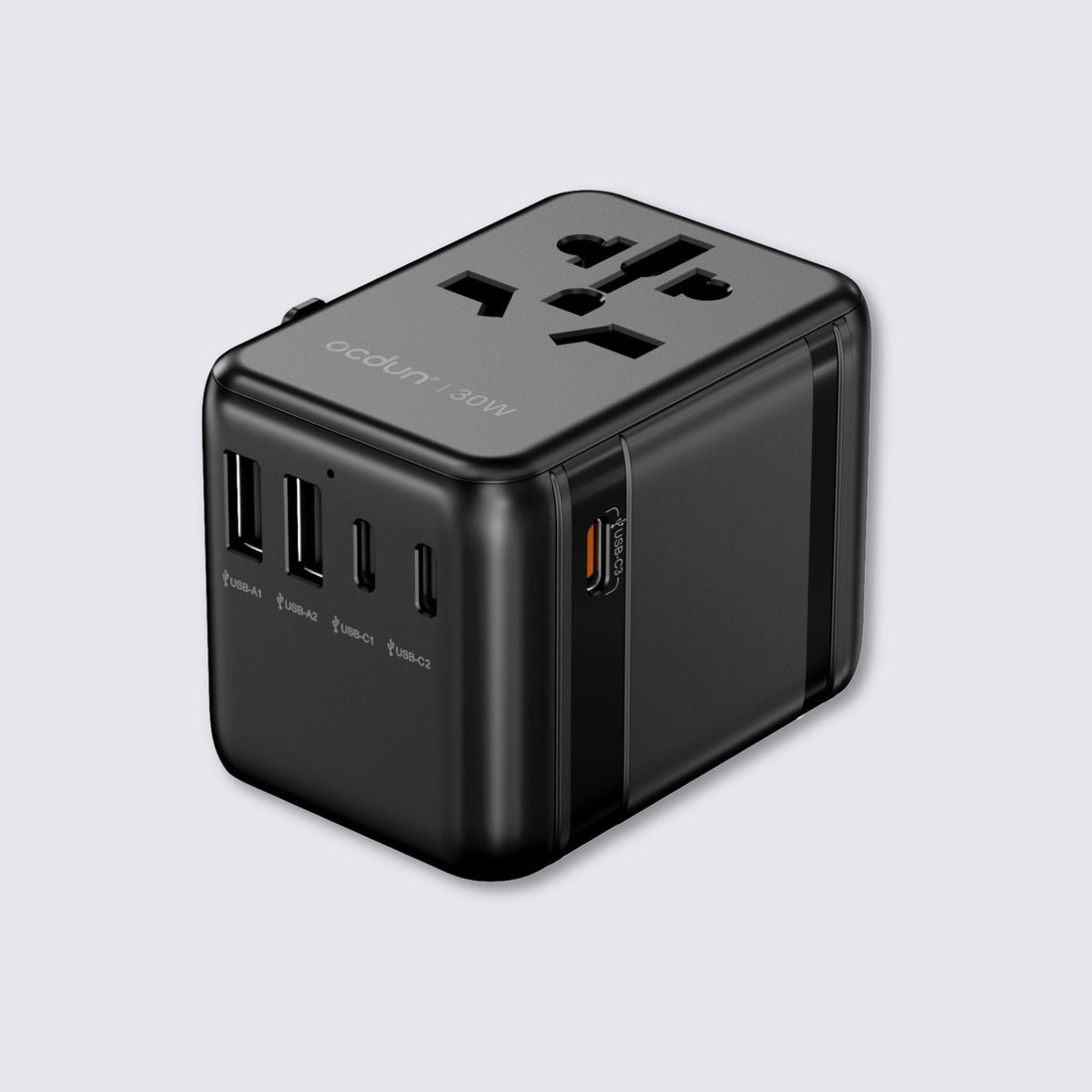 ocdun®  USB Fast Charger | Digital Display 30W Dual Port Compact Plug