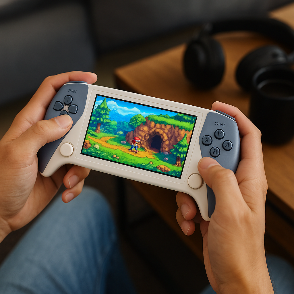 H55 Handheld Retro Gaming Console – 5.5'' Display, 64-bit, 1.8GHz Processor, Built-In Classic Games