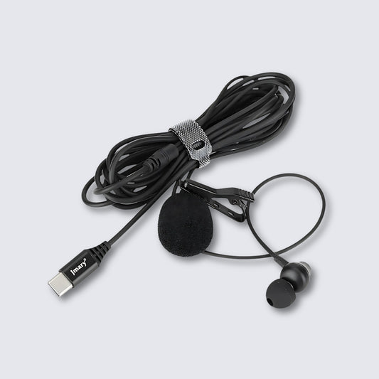 Jmary MC-R6 Professional Type-C Lavalier Microphone with Earphone