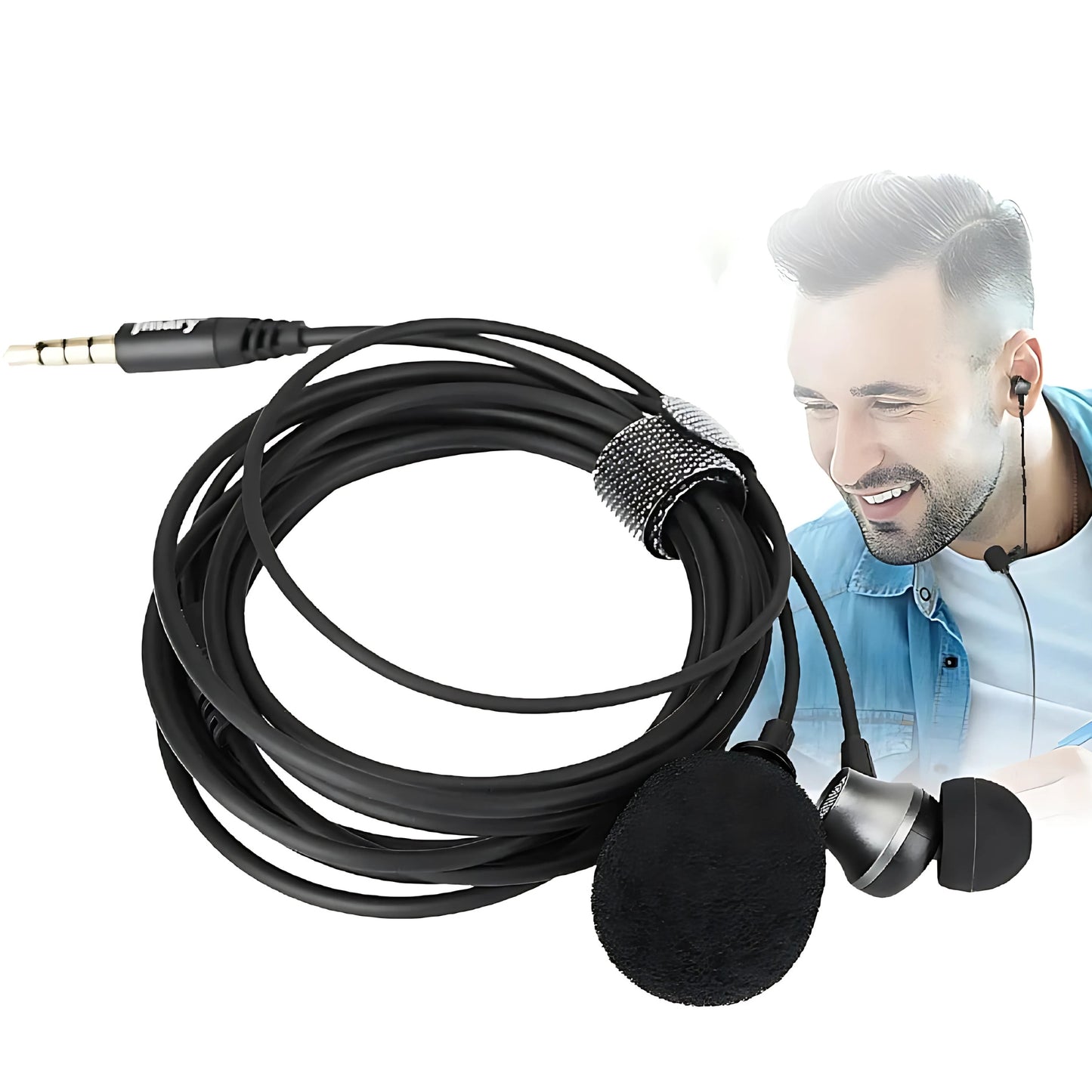 Jmary MC-R5 Professional 3.5mm Lavalier Microphone with Earphone