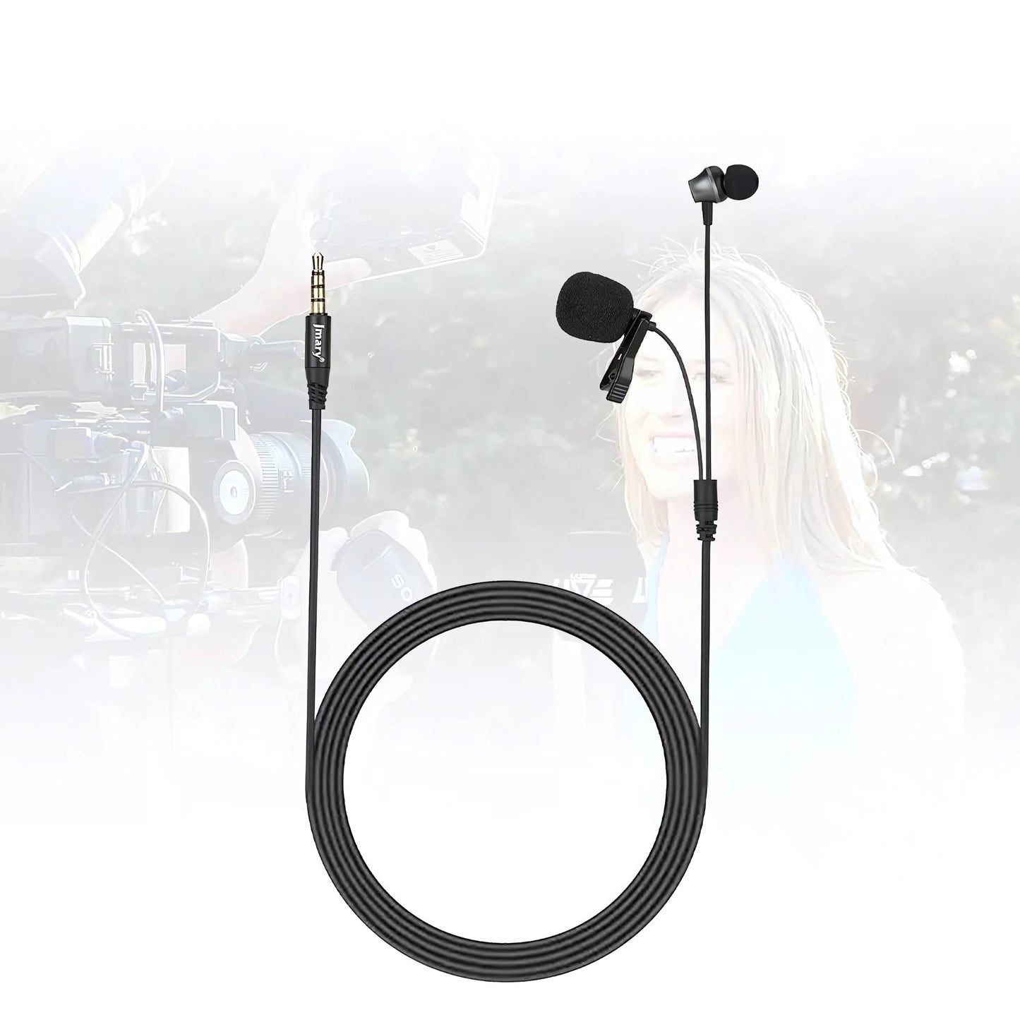 Jmary MC-R5 Professional 3.5mm Lavalier Microphone with Earphone