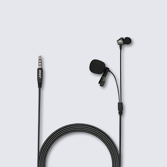Jmary MC-R5 Professional 3.5mm Lavalier Microphone with Earphone