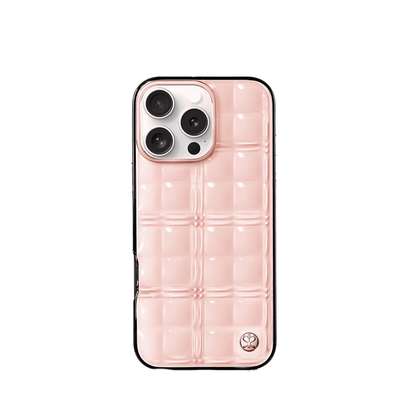 PYNANA Phone Case & Phone Chain | Metal Grid Glass Beads for iPhone 16 Pro Max 6.9"