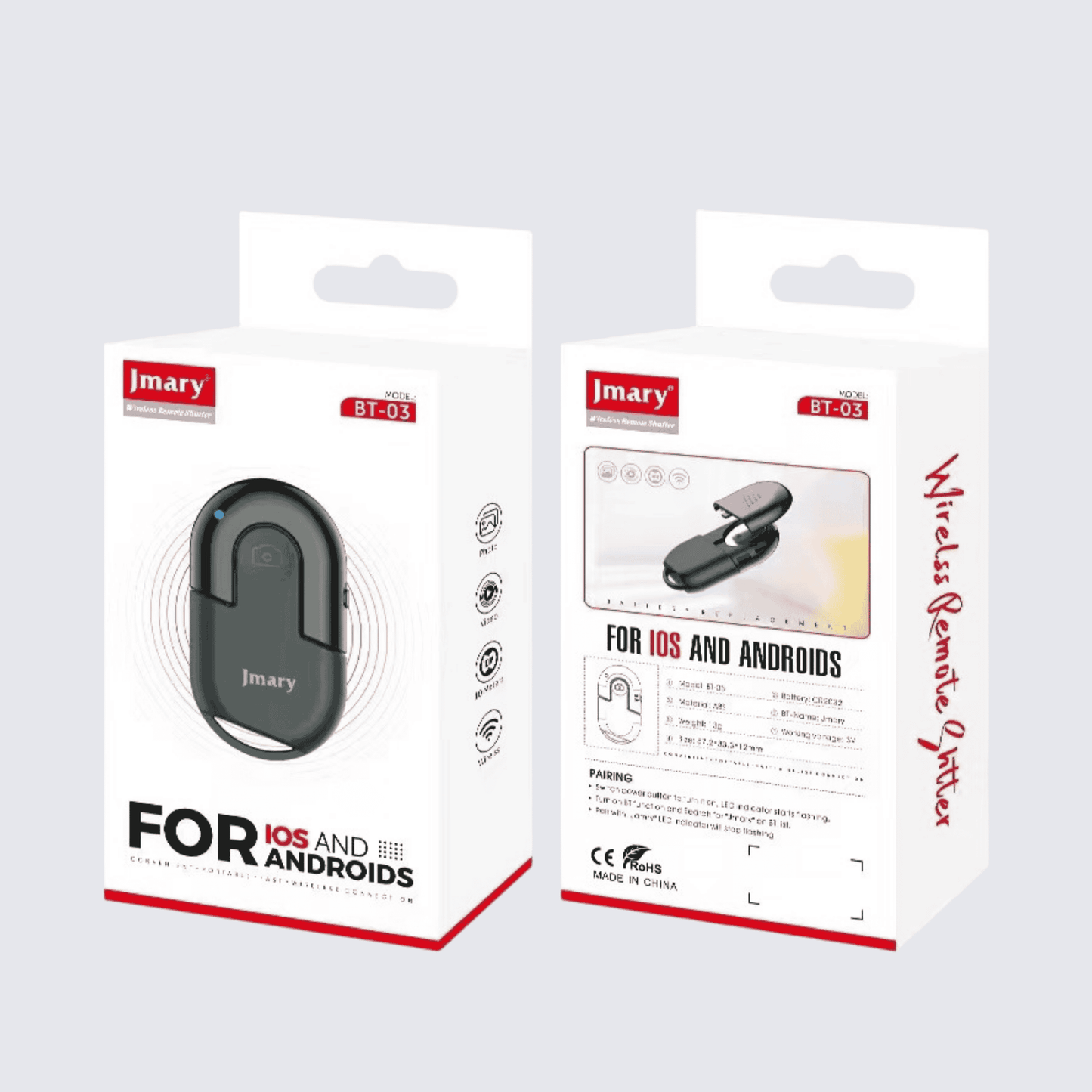 Selfie Remote Shutter | Bluetooth Wireless Jmary