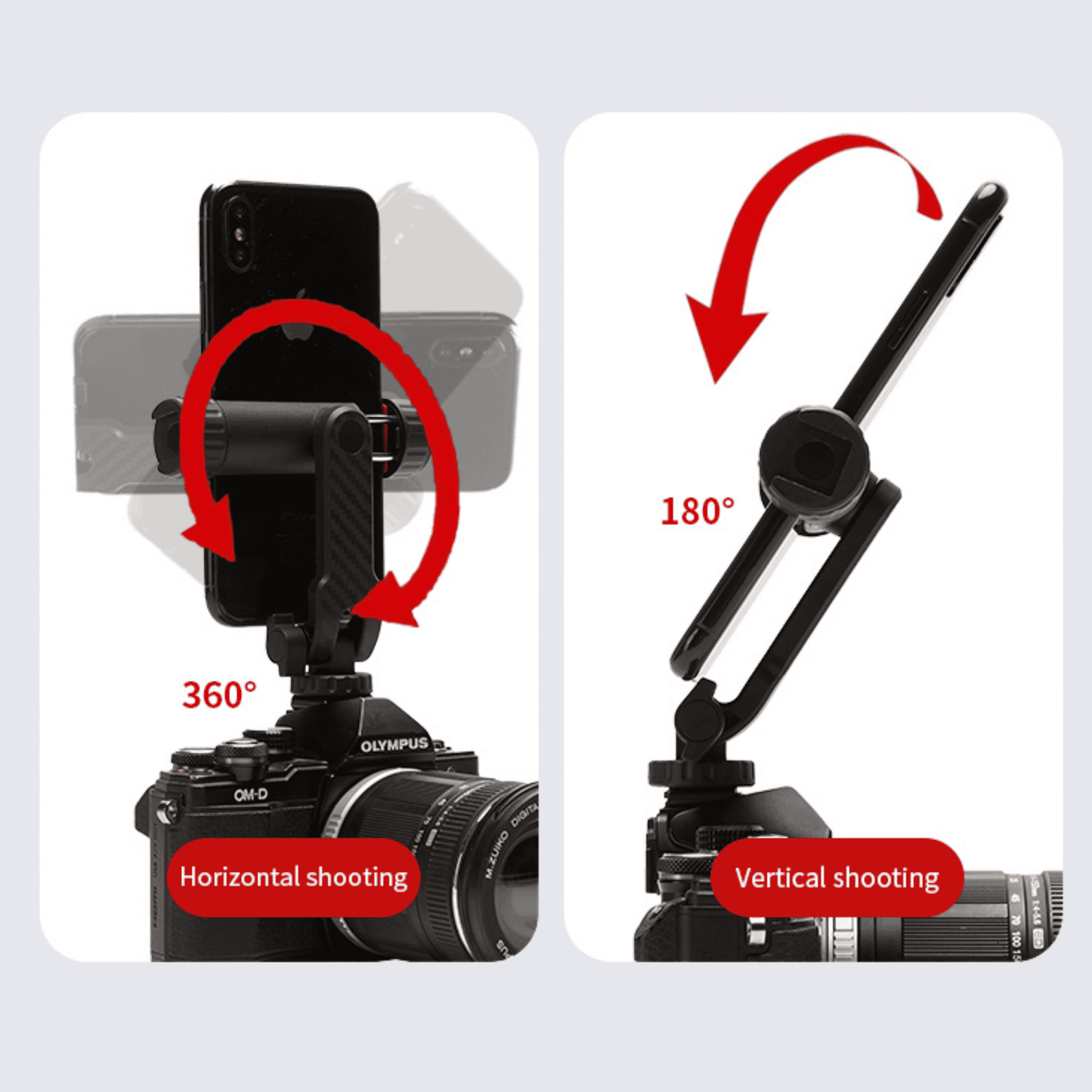 Double Cold Shoe Extension | Mobile Holder Jmary