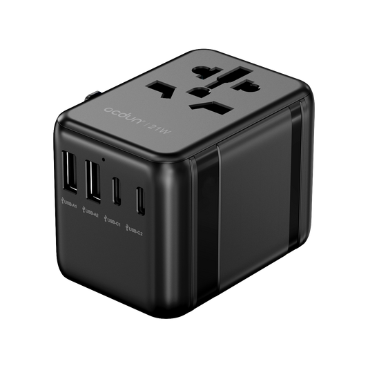21W Travel Adapter Black