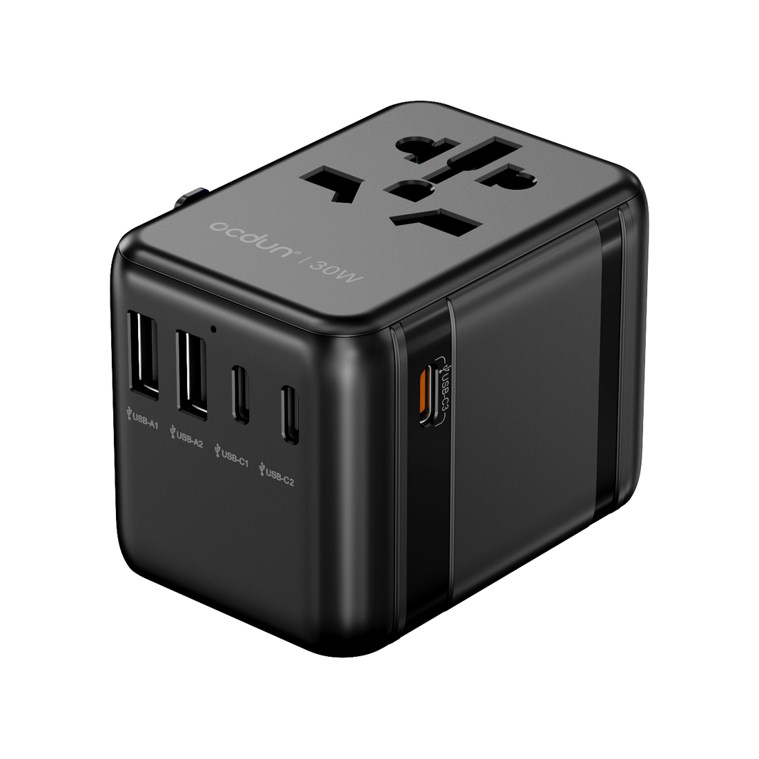 30W PD Travel Adapter Black