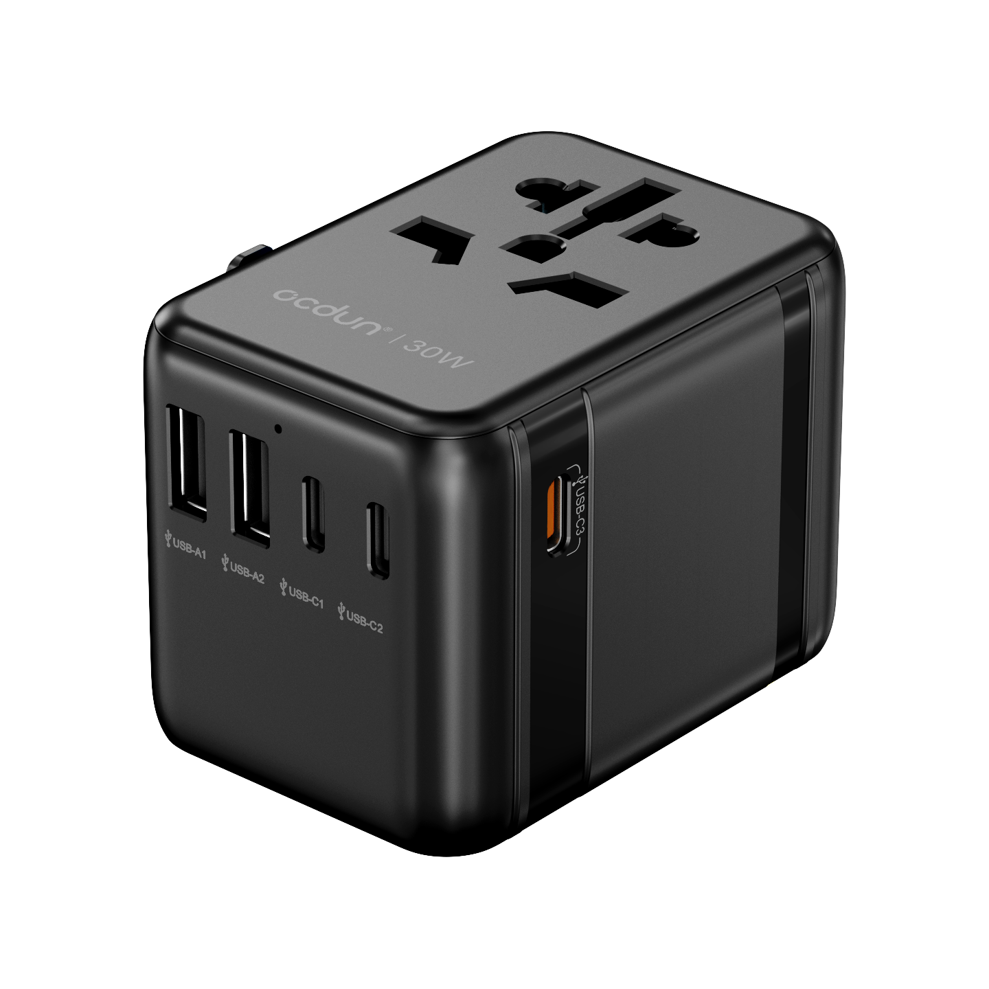 30W PD Travel Adapter Black