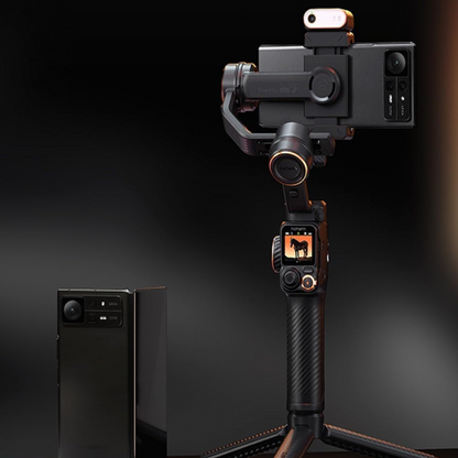 Hohem iSteady M7 3-Axis Gimbal Stabilizer for iPhone & Smartphones – AI Tracking, Detachable Remote, Extendable Pole, Magnetic Light (M6 Kit Upgrade)
