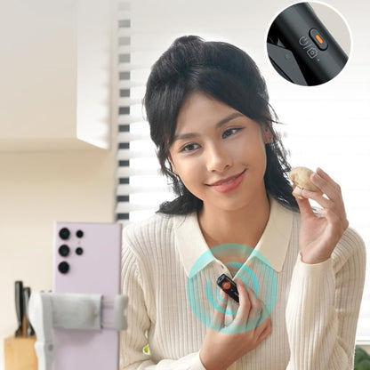 hohem MIC-01 Wireless Lavalier Microphone with DSP Noise Cancellation & 20-Hour Battery Life (2 TX + 1 RX + Charging Case)