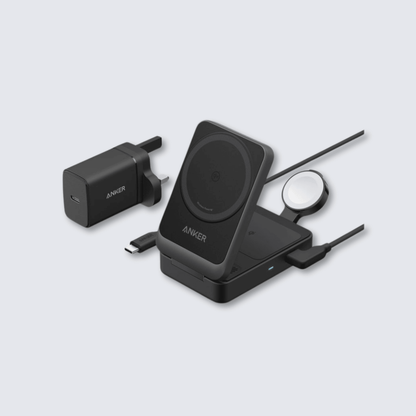 Anker MagGo Charging Station │ Wireless 15W 3-in-1 Foldable Black