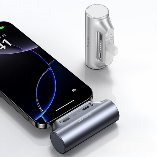 USAMS CD248 PB79 Mini Nano Power Bank 3000mAh – Type-C Plug Portable Charger for Emergency Charging