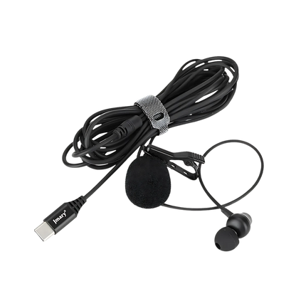 Jmary MC-R6 Professional Type-C Lavalier Microphone with Earphone