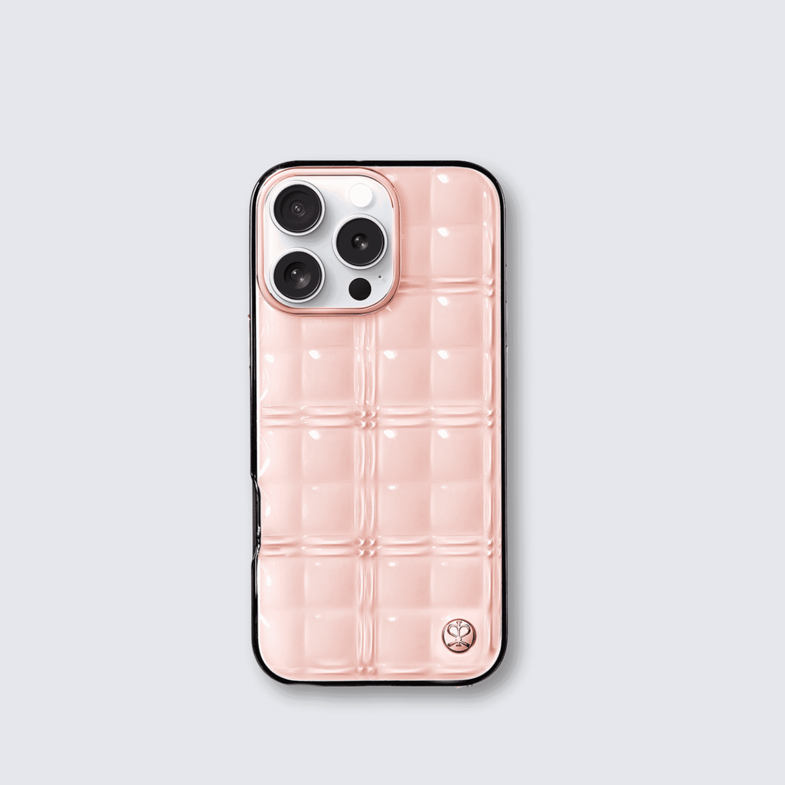 PYNANA Phone Case & Phone Chain | Metal Grid Glass Beads for iPhone 16 Pro Max 6.9"