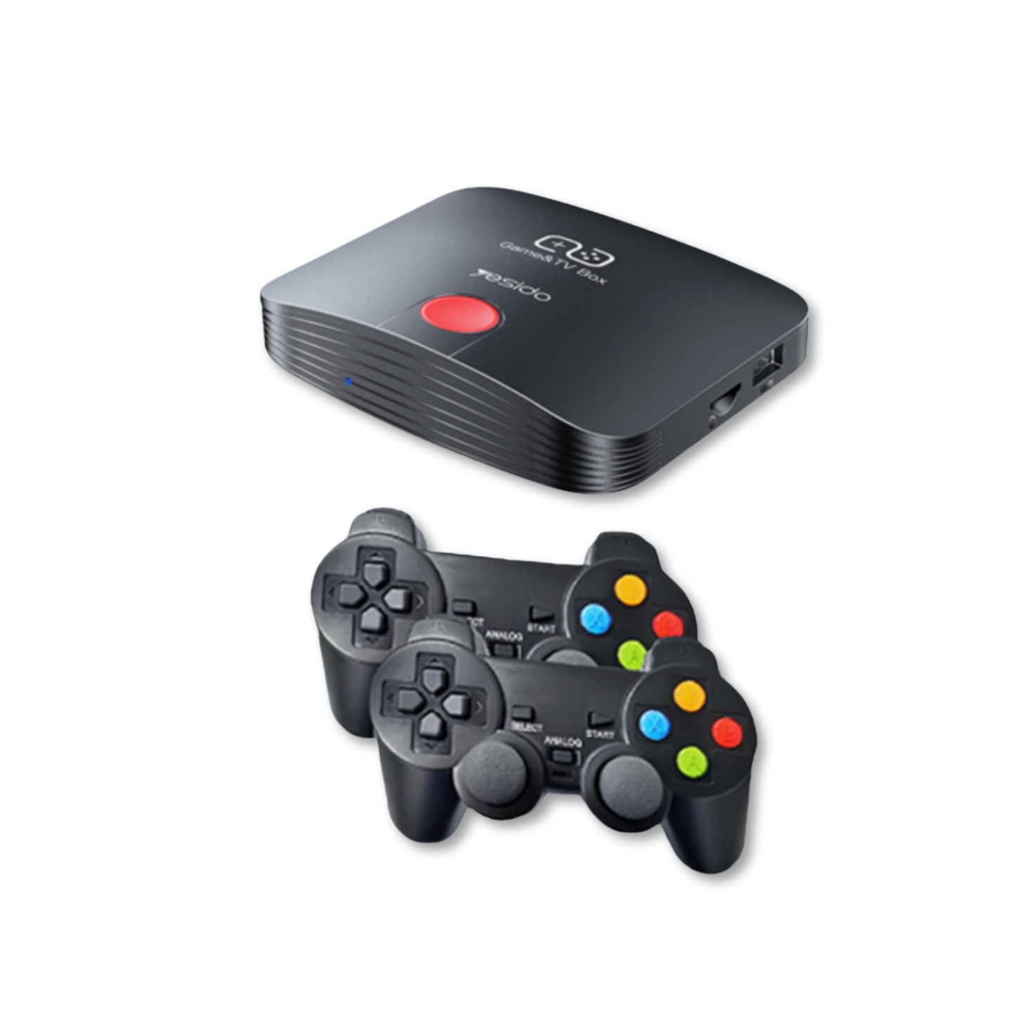 YESIDO TV12 Android 12 Game & TV Box – 2GB RAM + 16GB Storage, 4K HDMI, Dual USB, Built-in Game Mode, Wi-Fi/RJ45