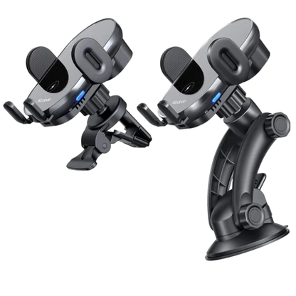 MCDODO CH-1600 2-in-1 Wireless Charger Car Mount | 15W Fast Charging | Auto-Clamp | 360° Rotation