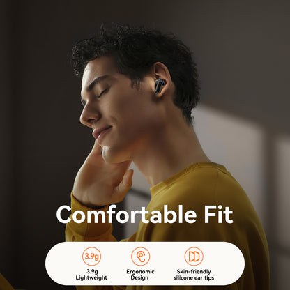 Joyroom Jbuds JR-BB3 wireless earbud — comfortable 3.9 g lightweight ergonomic fit with skin-friendly silicone tips