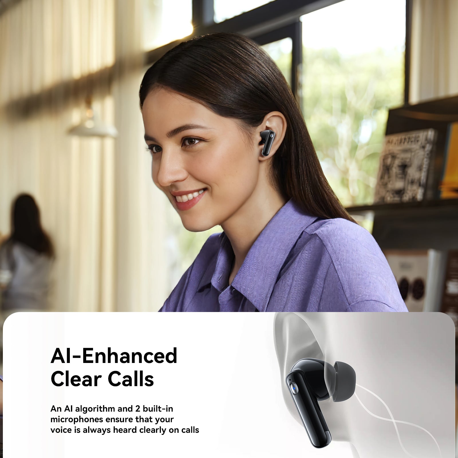 Joyroom Jbuds JR-BB3 AI-enhanced clear calls with dual-mic ENC