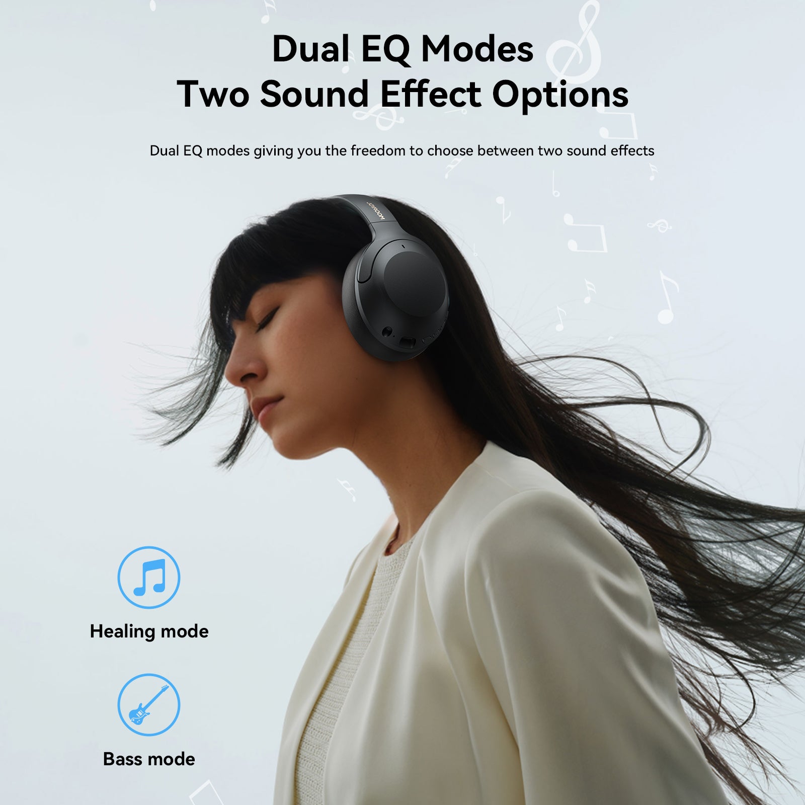 Joyroom JR-JH2 dual EQ modes — healing and bass sound profiles