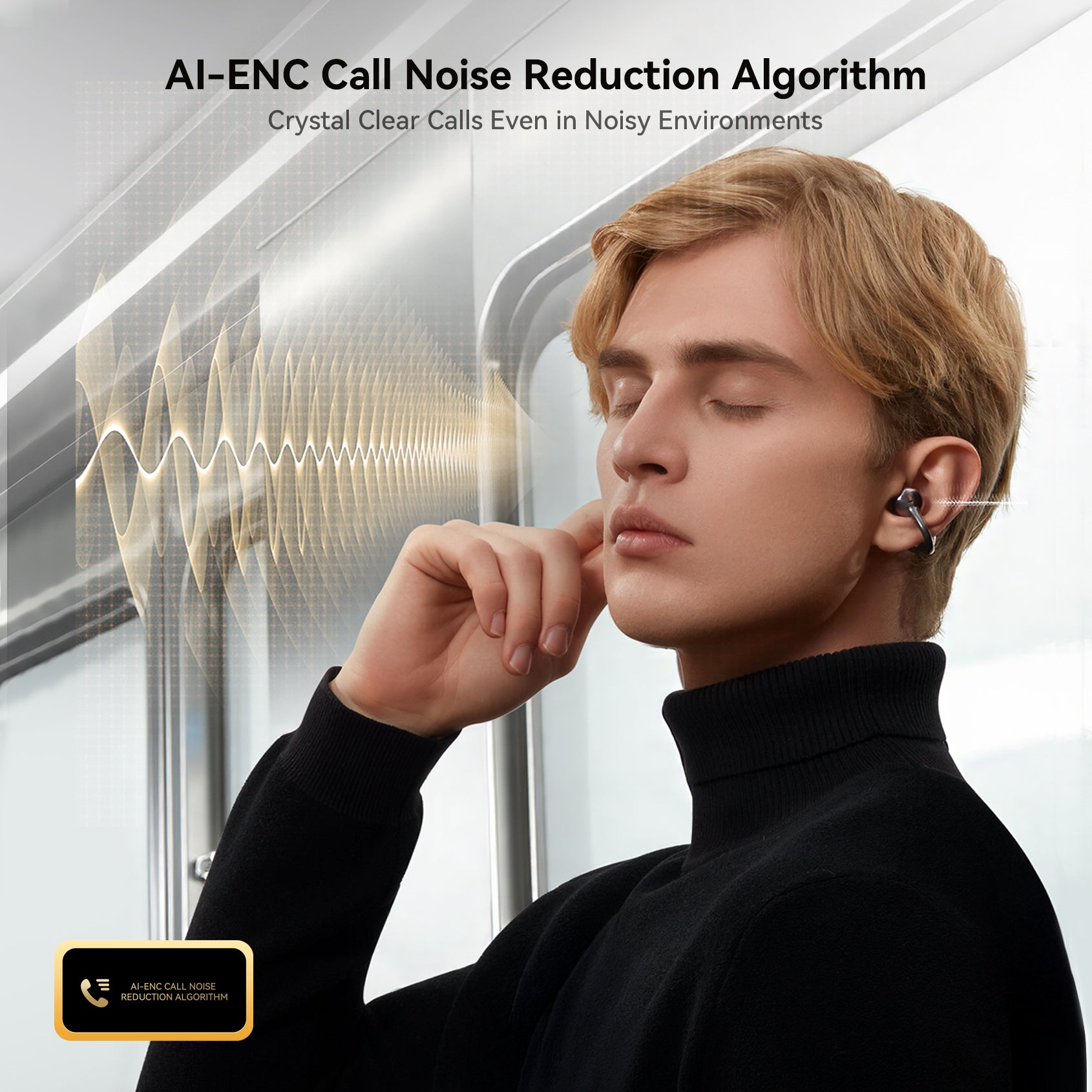 Joyroom Openfree OE3 AI-ENC noise reduction — crystal clear calls in noisy environments