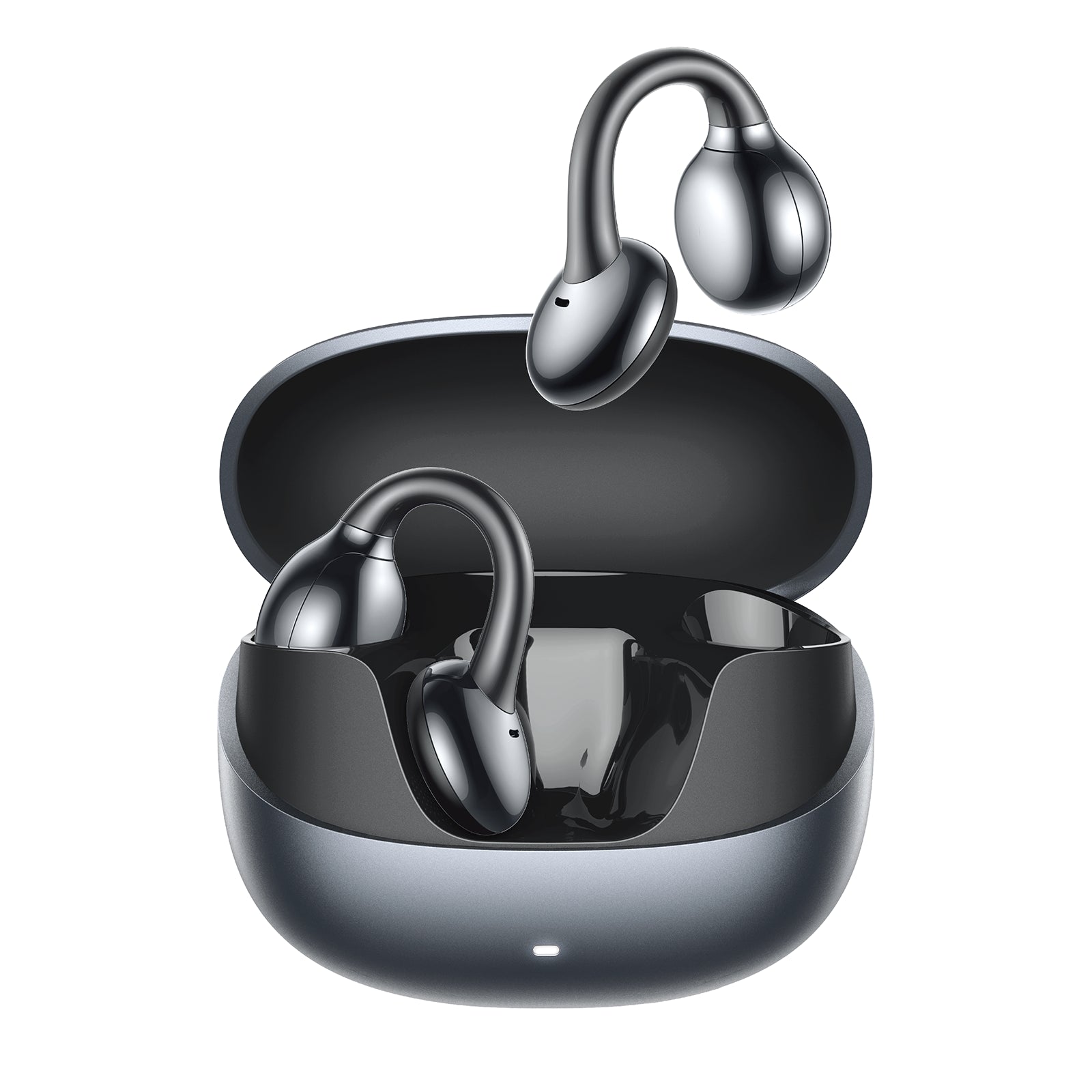 Joyroom Openfree OE3 clip-on open-ear earbuds in black with charging case