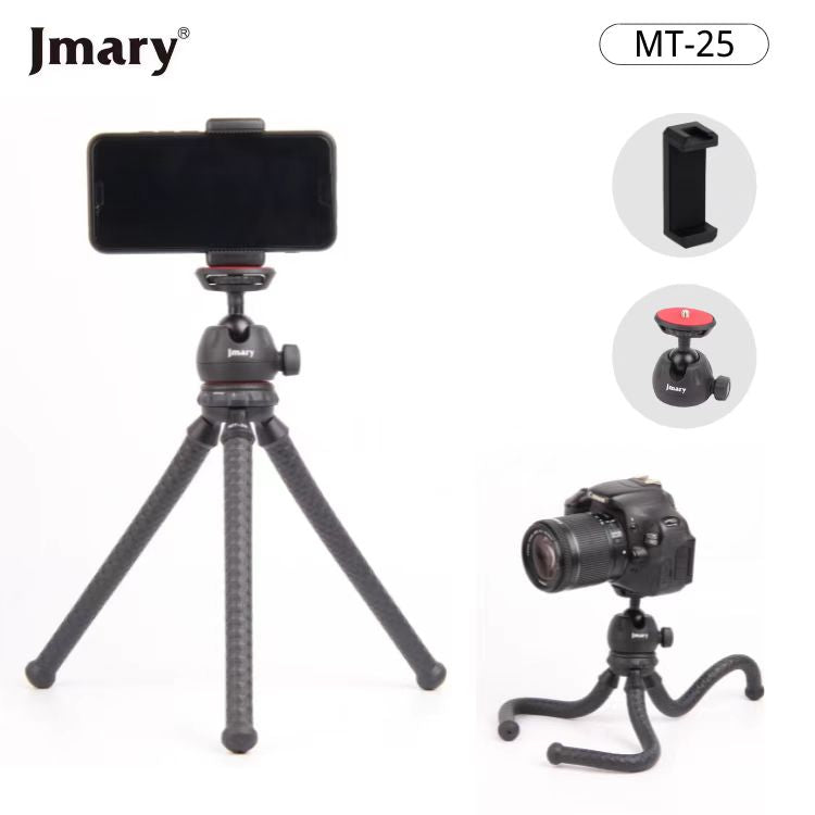 Jmary MT-25 flexible mini tripod stand with phone holder