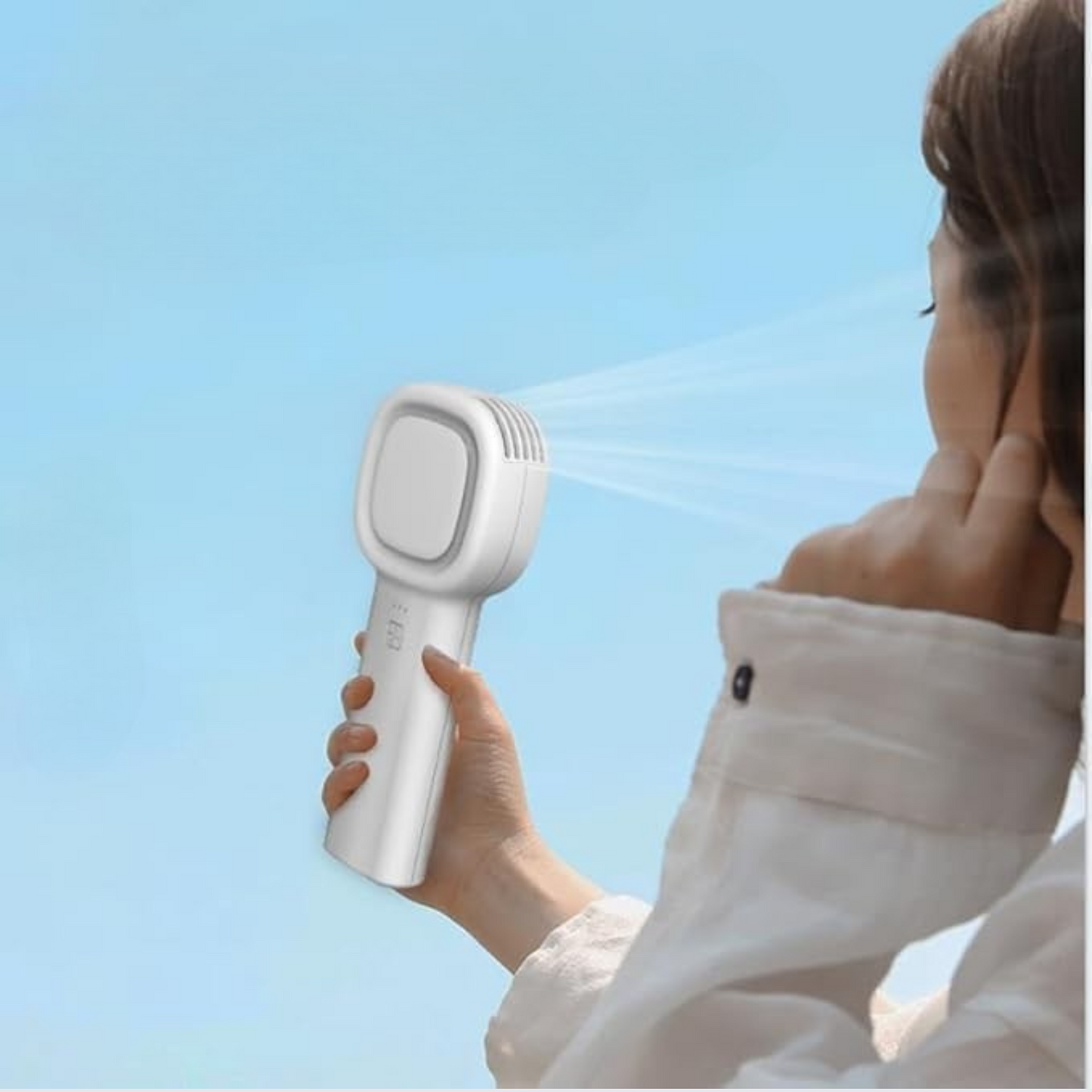 ocdun®️ Bladeless Handheld Fan with Power Bank – 2-in-1 Portable USB Fan, 3 Speeds, 4000mAh Battery